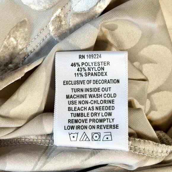 Indigo Soul Burnout Velvet Tunic Top Plus 3XL NWT Champagne Gray Boho Party Glam - Picture 9 of 9